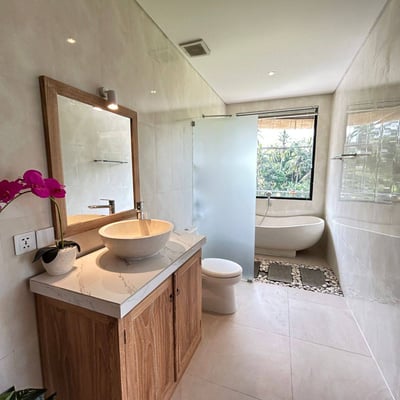 Rental of a new villa with jungle and rice field views, Ubud, Indonesia